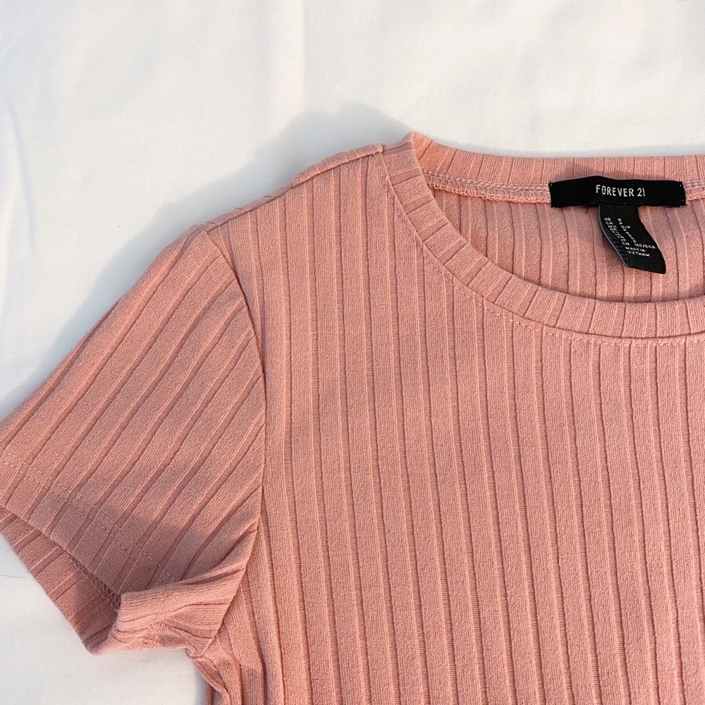 Ribbed Pink Forever 21 Bodycon Dress